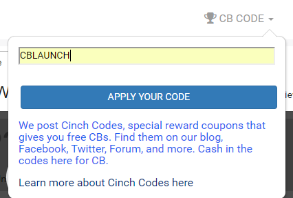 find cinchcodes